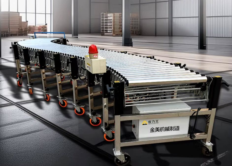 สายพานลำเลียงยืดหด Telescopic Conveyor สำหรับงานขนส่งและคลังสินค้