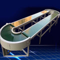 สายพานลำเลียงเครื่องหมุน 180° ขนาด 200 มม. สำหรับงานโลจิสติกส์และ