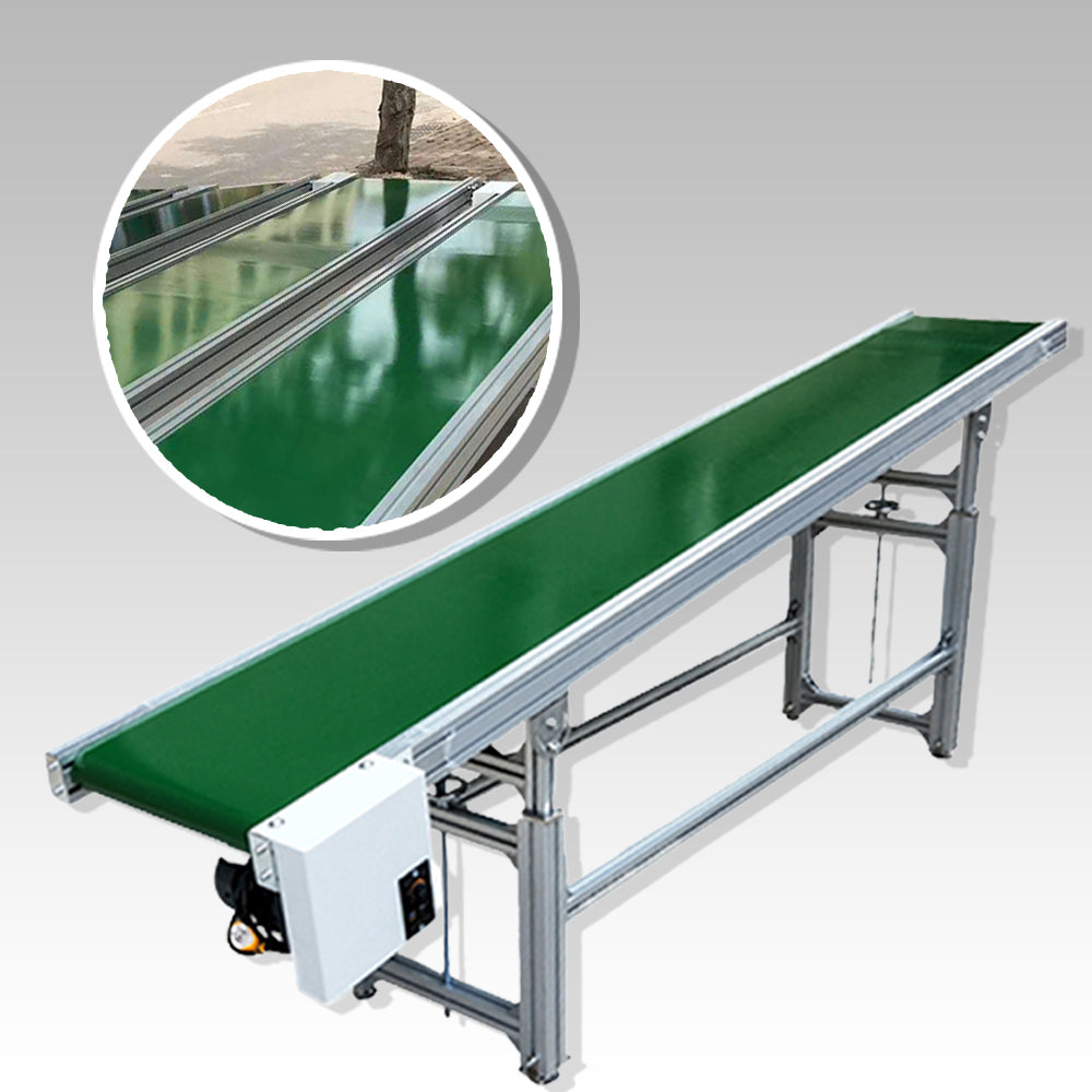 สายพานลำเลียง PVC ความยาว 2 เมตร สำหรับงานลำเลียงสินค้าขนาดเล็กถึ