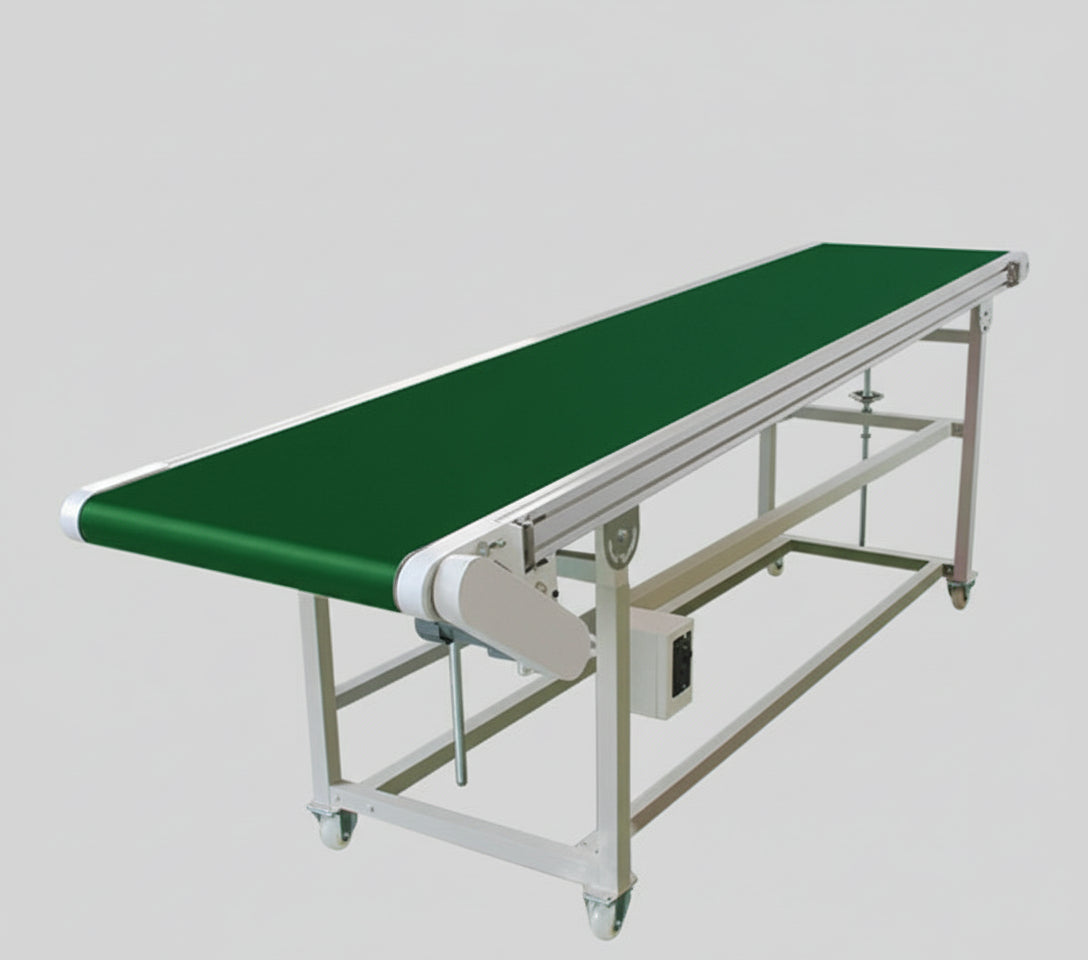 สายพานลำเลียง PVC ความยาว 2 เมตร สำหรับงานลำเลียงชิ้นงานในโรงงาน