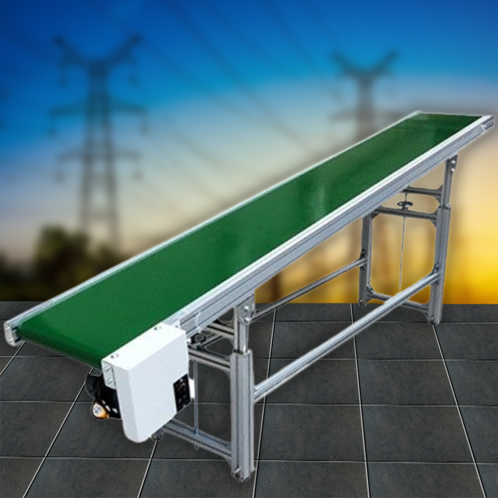 สายพานลำเลียงไฟฟ้าสายพาน PVC ปรับขนาดได้สำหรับงานลำเลียงสินค้า